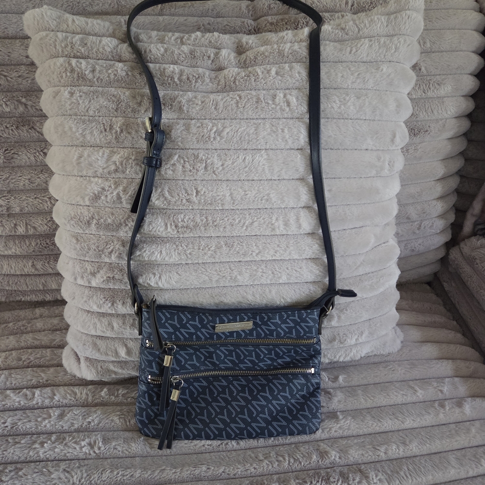 Jones New York Blue Crossbody Bag with Adjustable Strap